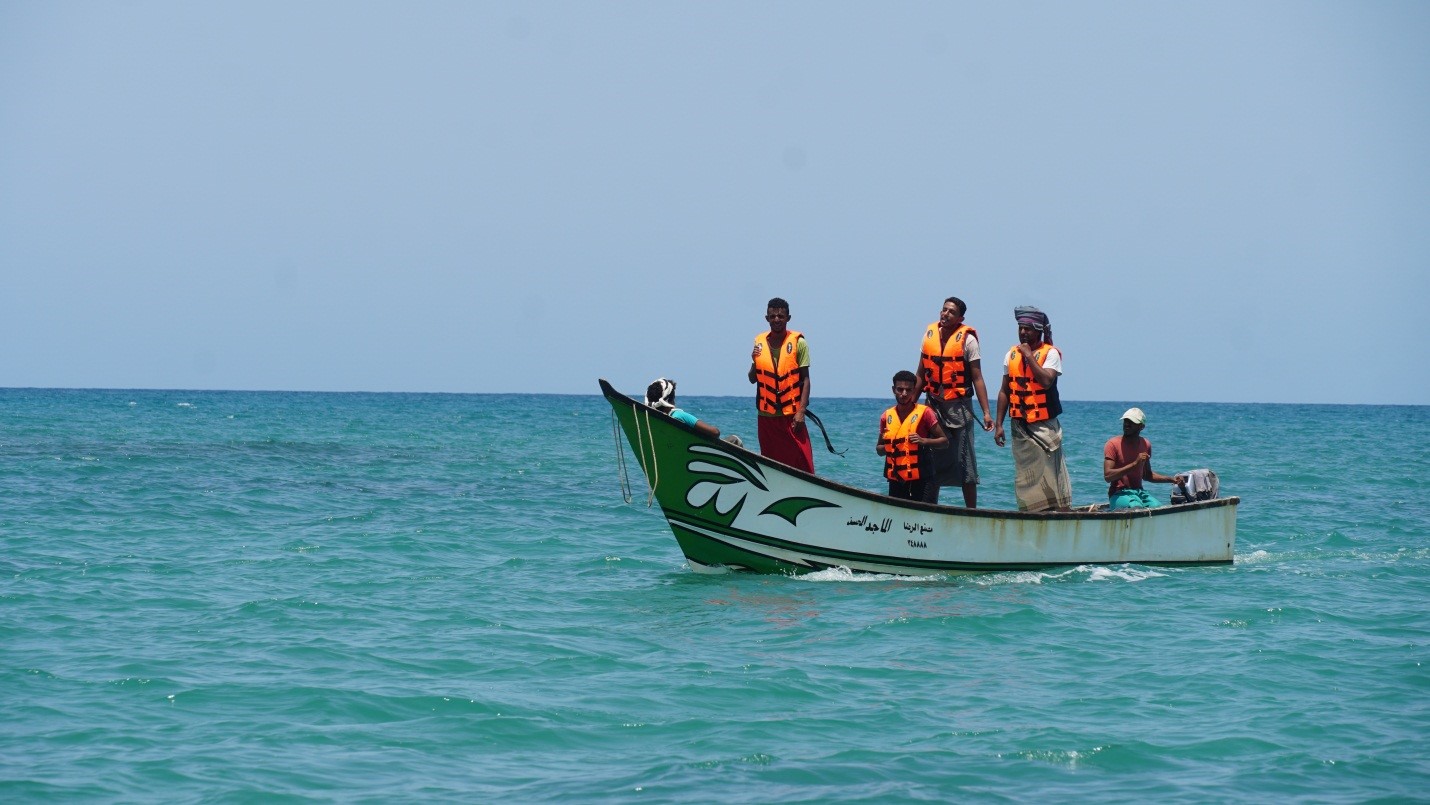 A group of men in a boat